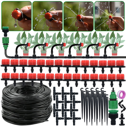 KESLA Garden Drip Irrigation Automatic Watering System Kit 1/4'' Nozzles