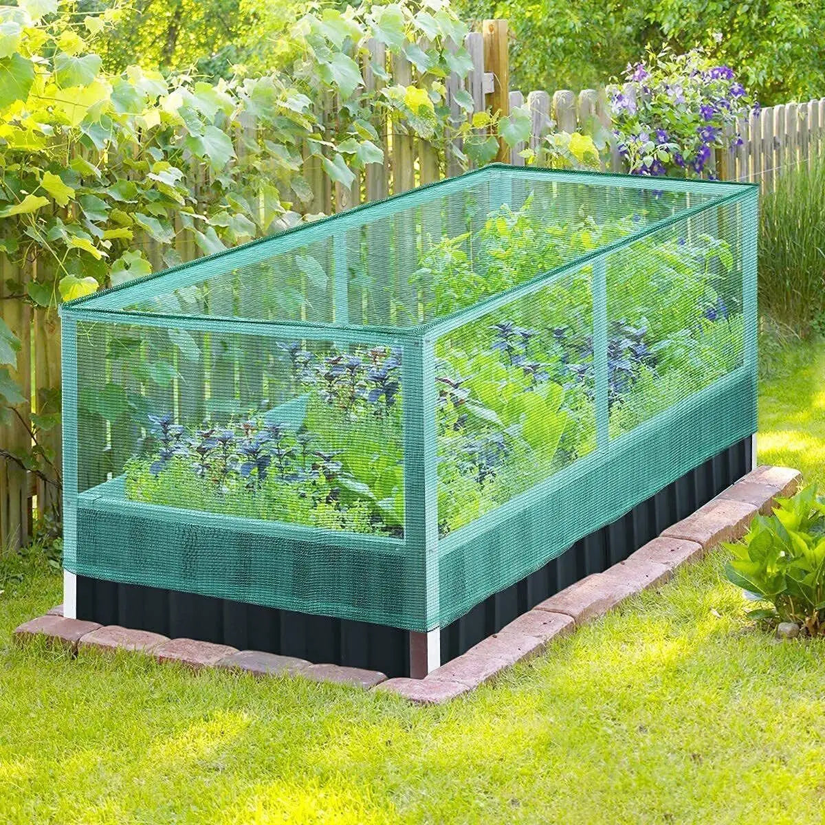 Steel Raised Garden Bed with Anti Bird Protection Netting