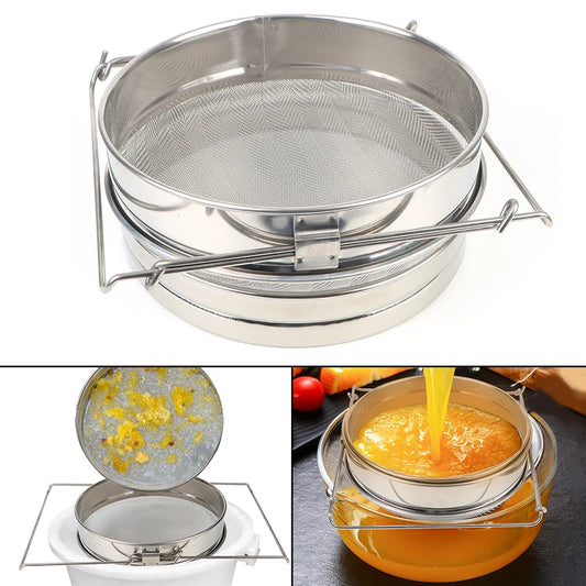 Beekeeping Double sieve strainer / Net  Honey Impurity Filter