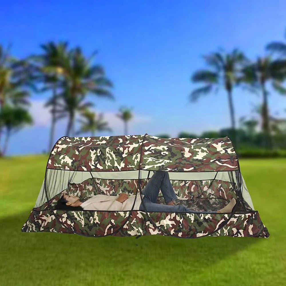 Folding Portable Mosquito Net Tent With Bottom For Single Bed