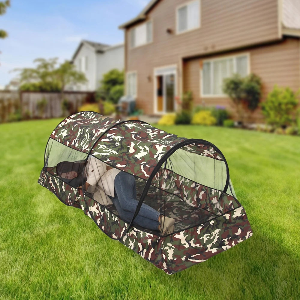 Folding Portable Mosquito Net Tent With Bottom For Single Bed