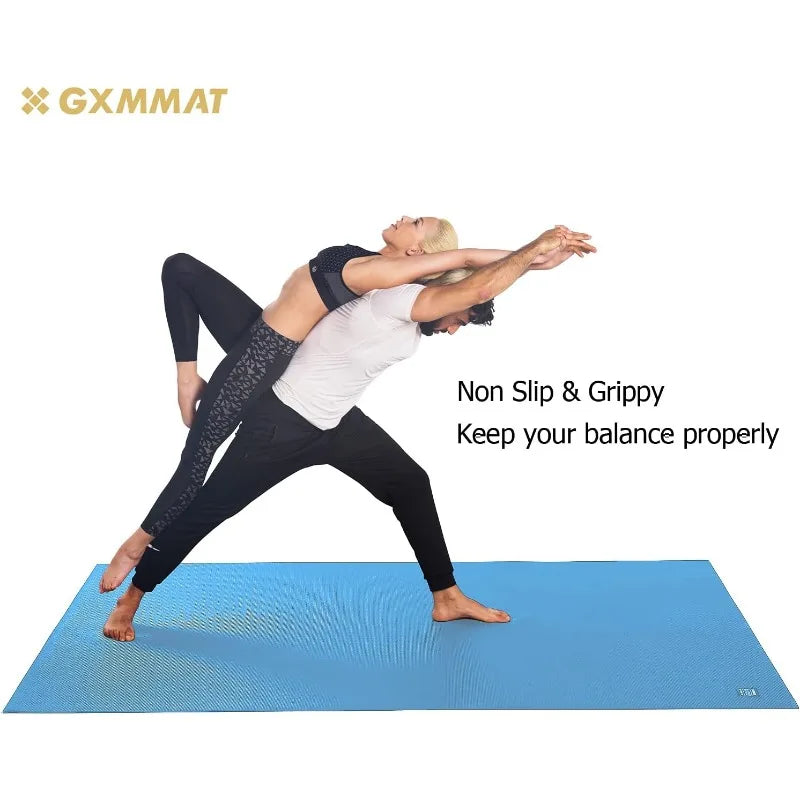 Extra Large Thick Yoga Mat 6'x8'x7mm, Non-Slip Quick.