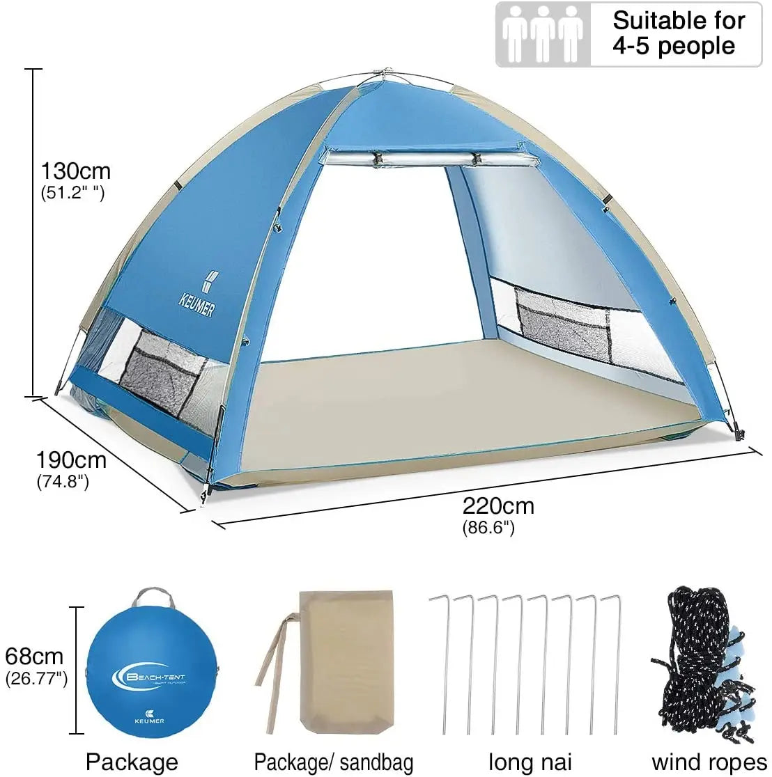 Quick Automatic Opening Tent 2-3 People Ultralight Camping /Hiking Tent Waterproof