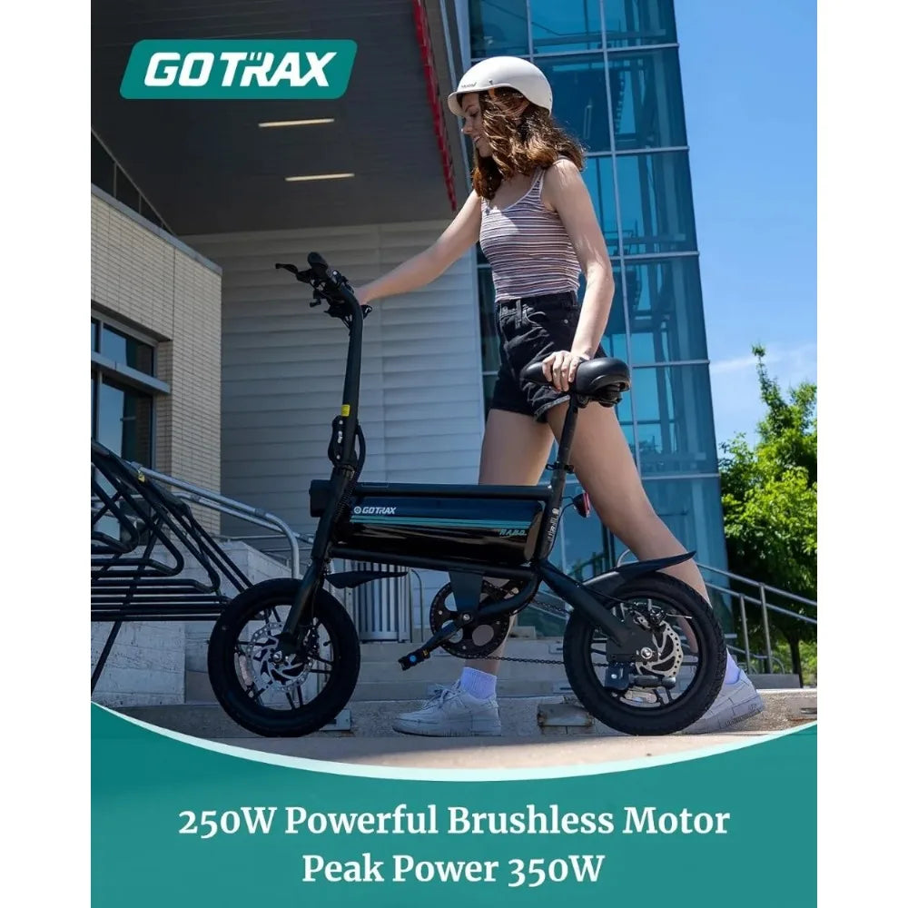 NANO 14" Electric Bike, Max Range 25Miles(Pedal-assist)&Max Speed 15.5Mph, 250W Folding E-Bike with Removable Battery